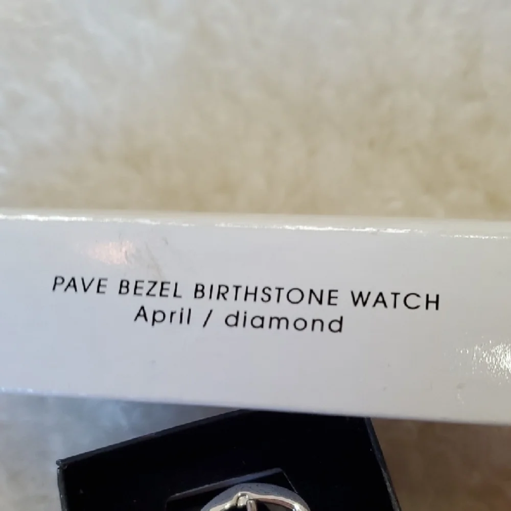 Avon APRIL BIRTHDAY Black and White Classic Watch NWT